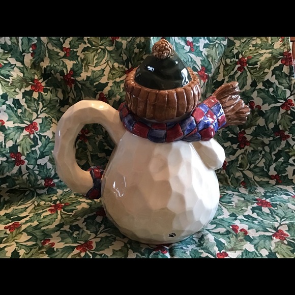 The Boyd’s Collection: Bundle Up Snowman Teapot Set ... Rare - Picture 4 of 12